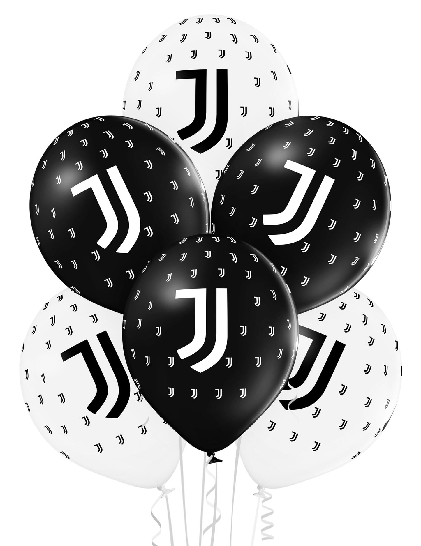 12 latex léggömb juventus fekete -fehér 30 cm