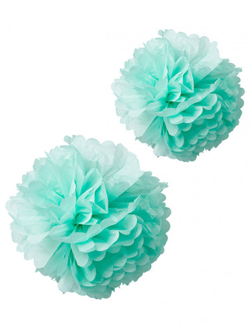 2 pompom selyem papier menta 40 és 50 cm