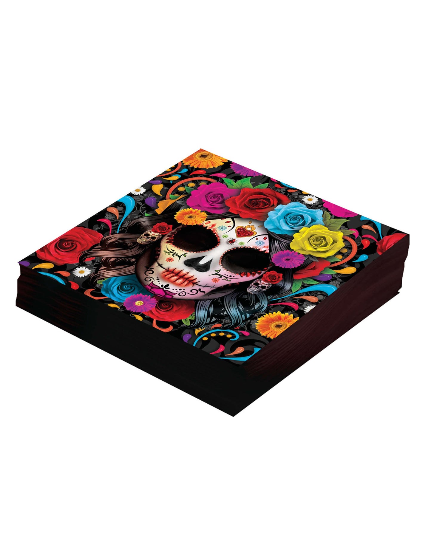 20 Catrina Dia de Los Muertos 16 x 16 cm törölköző