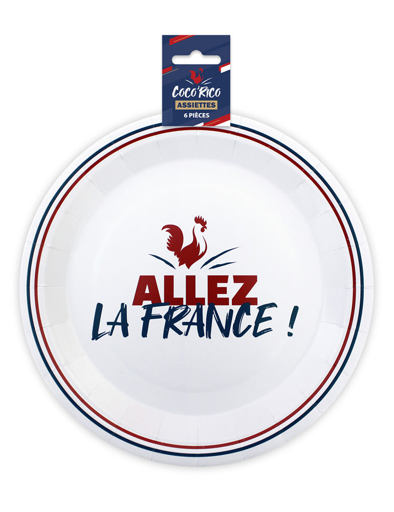 6 kartonlemez "Go France" 23 cm