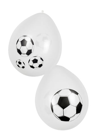 6 futballparti léggömb 25 cm