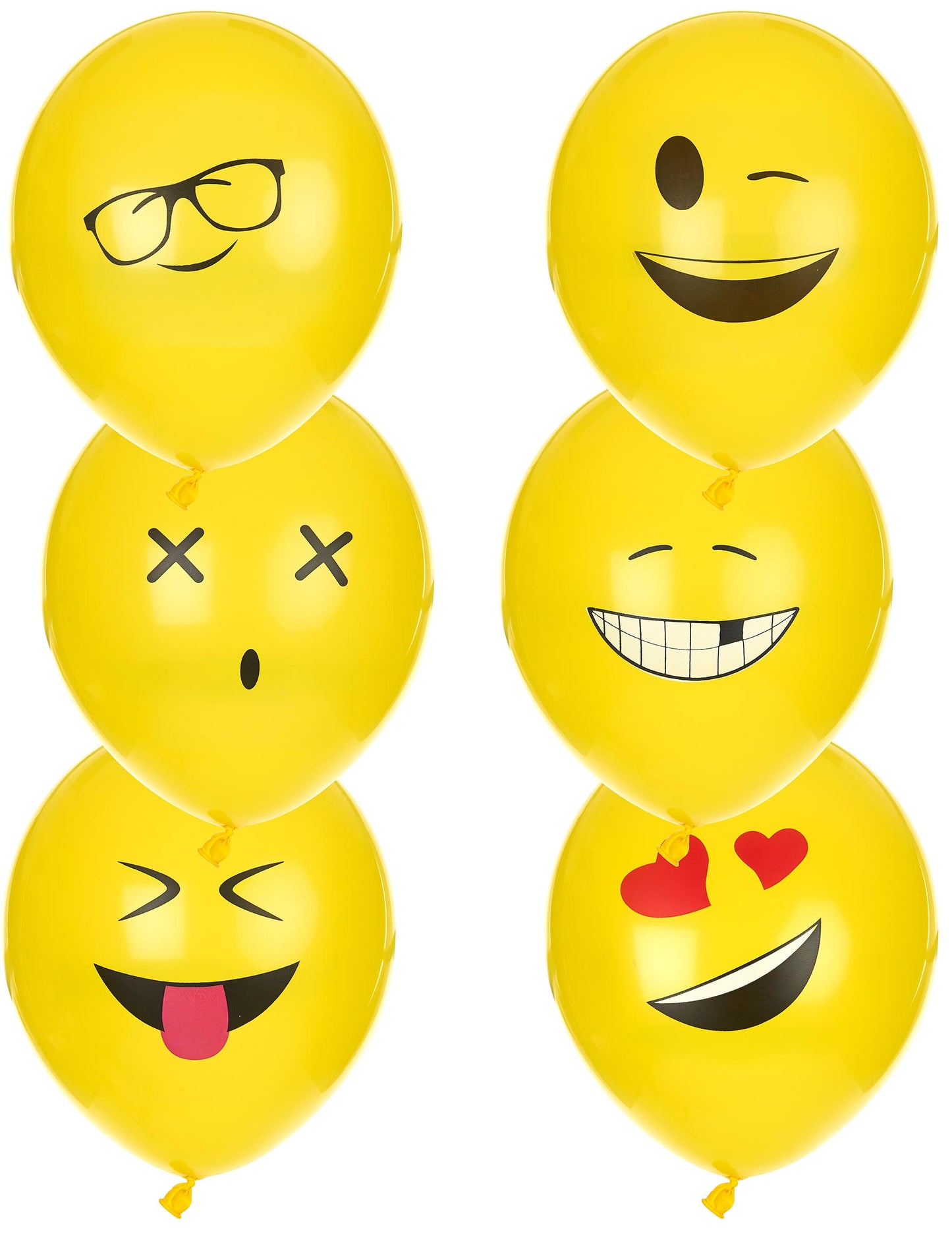 6 Imoji latex léggömb 24 cm