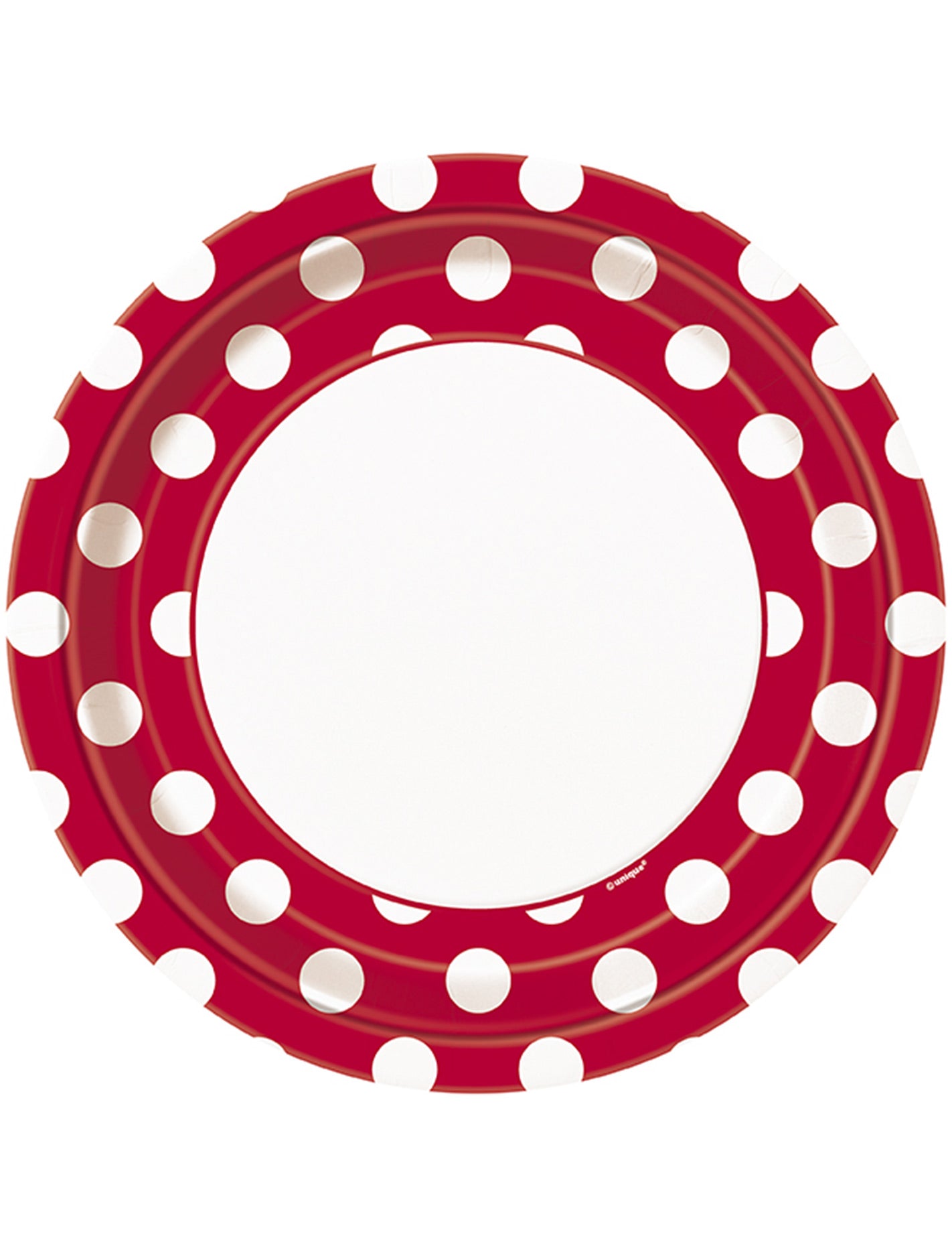 8 piros pont fehér karton dot 22 cm