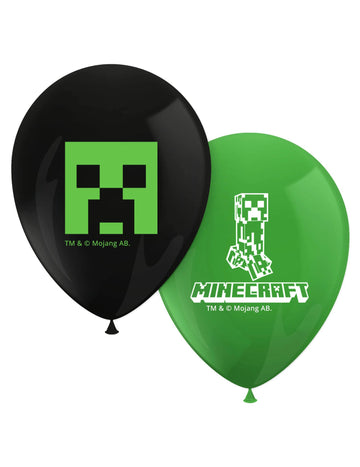 8 Minecraft nyomtatott latex léggömbök