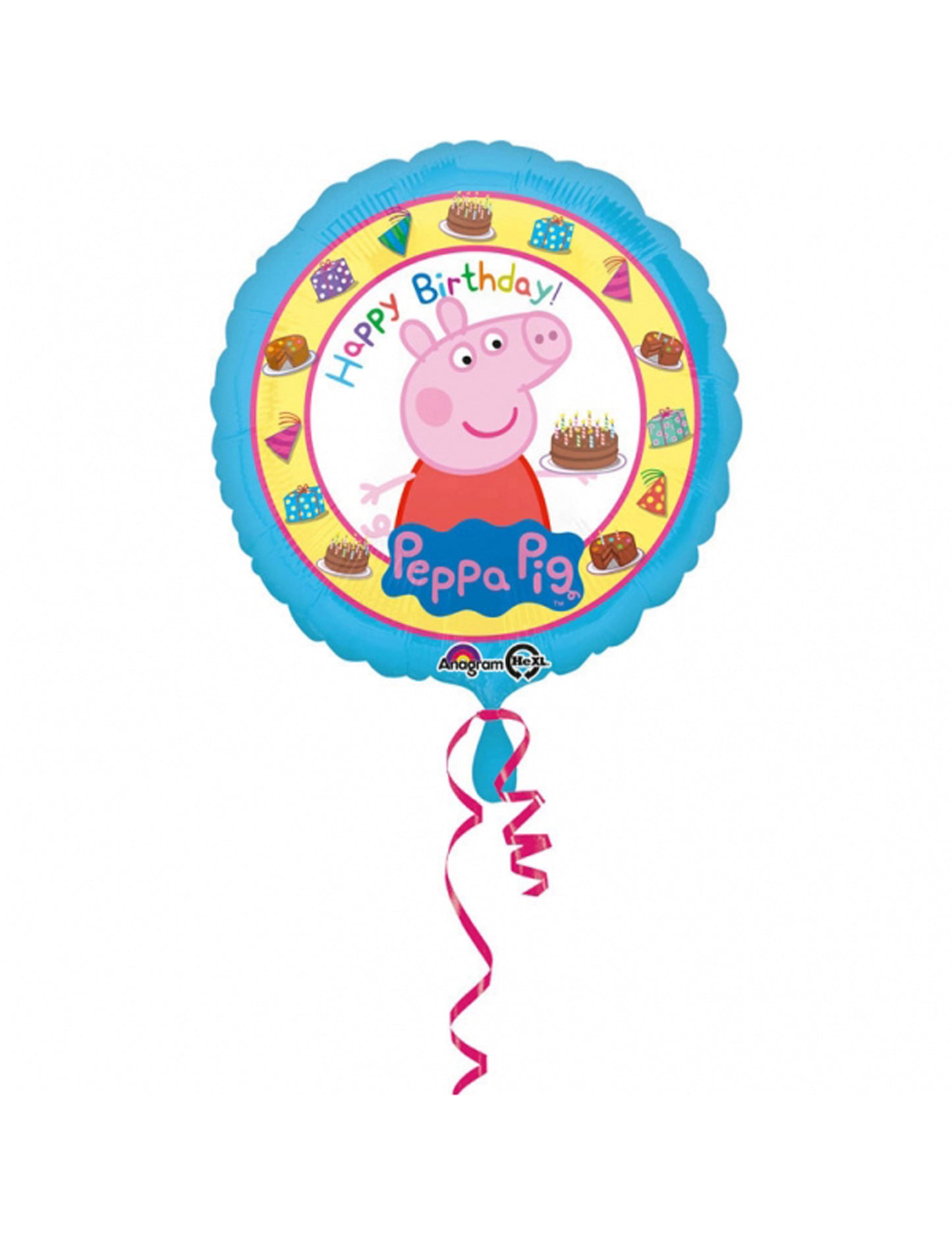 Boldog születésnapot Peppa Pig 43 cm alumínium ballon