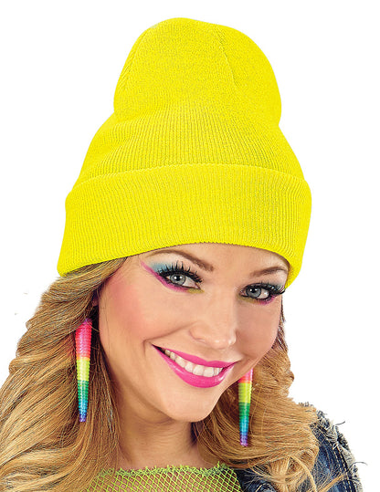 Bonnet jaune fluo adulte