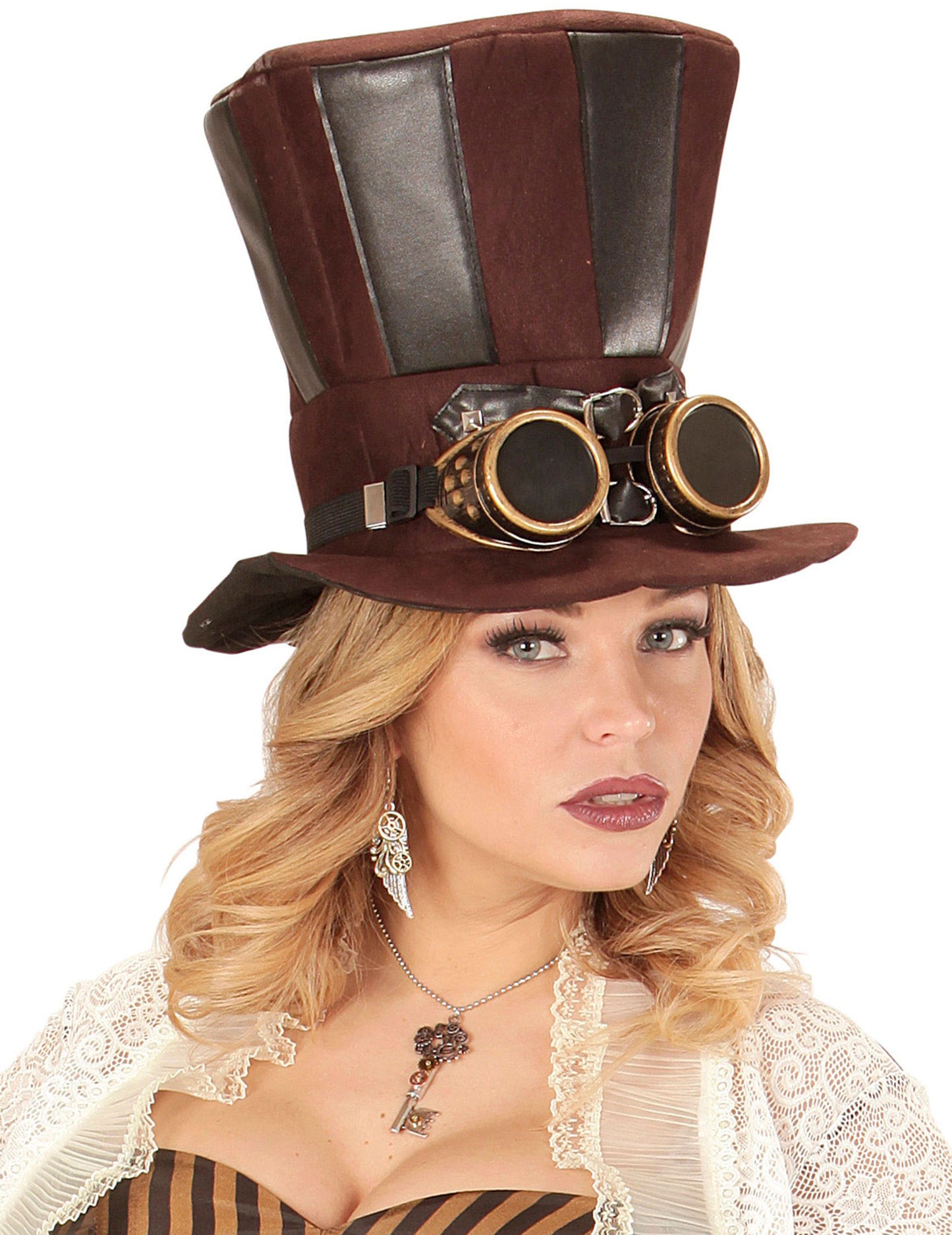 Rogging fülbevalók és felnőtt toll steampunk