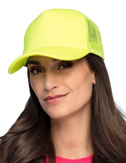 Casquette jaune fluo adulte