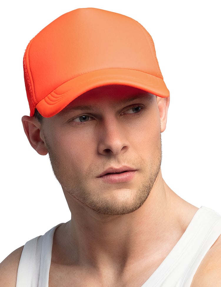 Casquette orange fluo adulte