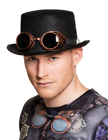 Kalap felnőtt steampunk szemüvegekkel