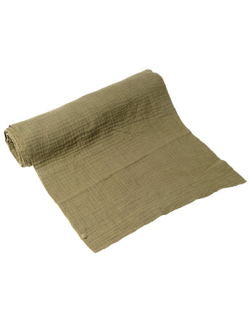 Khaki pamut gézasztal futó 30 cm x 3 m