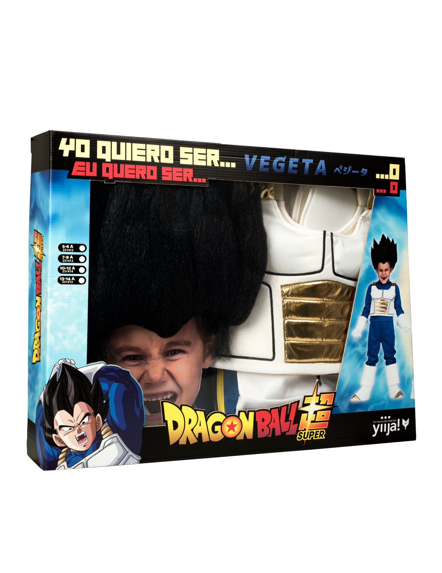 Álcázza a szettet a Vegeta Dragon Ball Child parókával