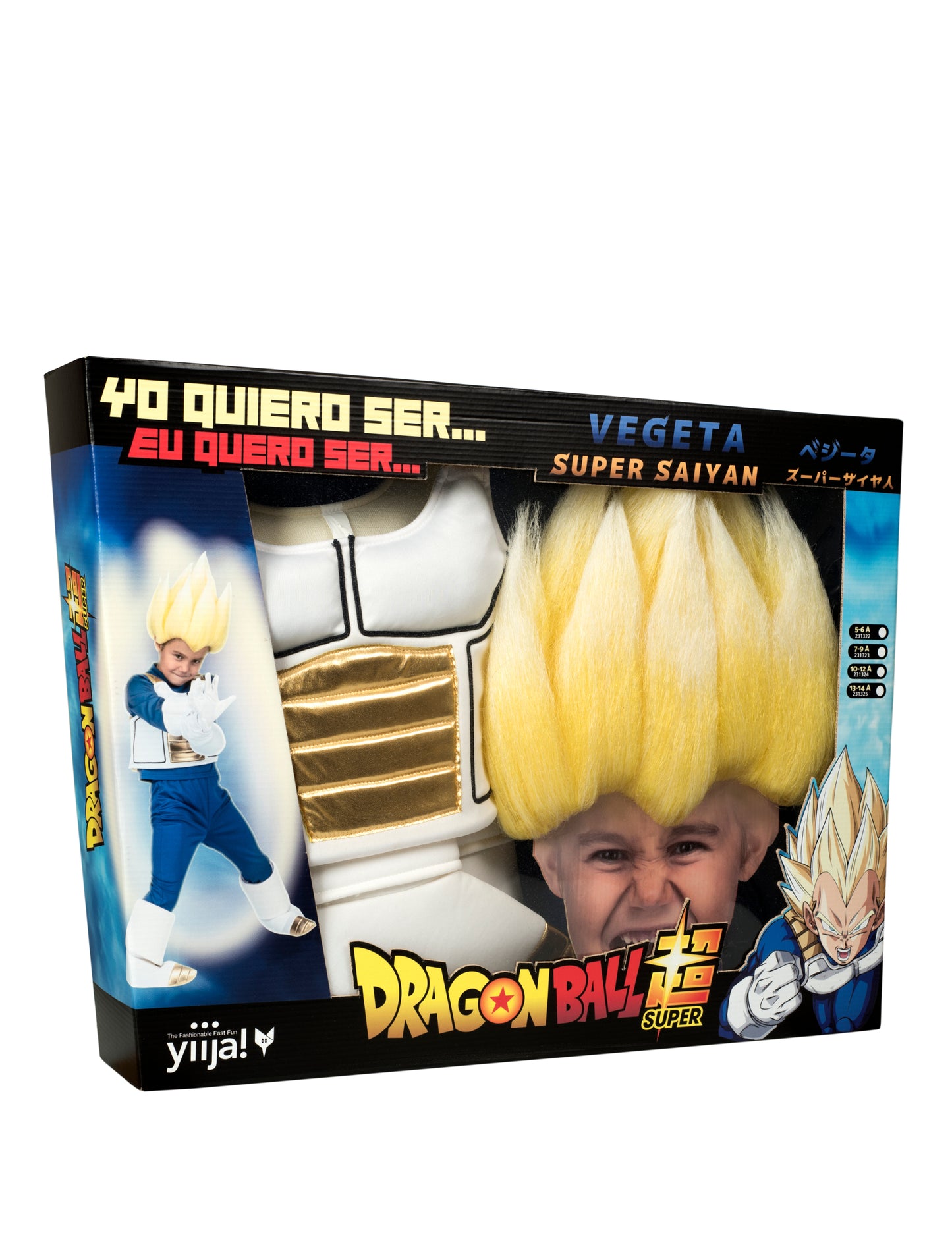 Super Saiyan Vegeta Dragon Ball Child jelmezkészlet