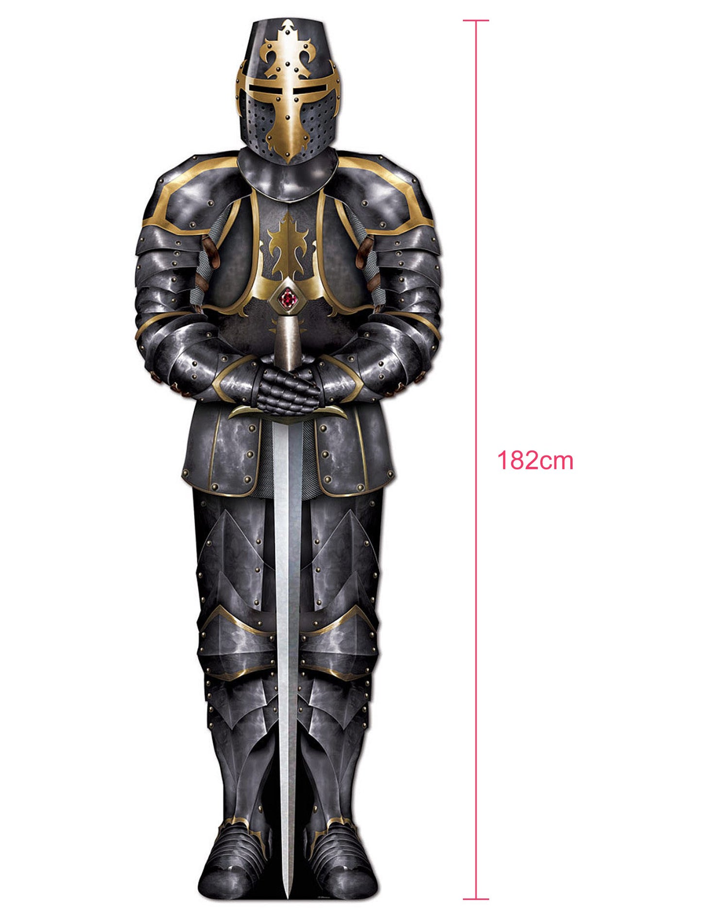 Knight dekoráció 182 cm -es páncélokkal