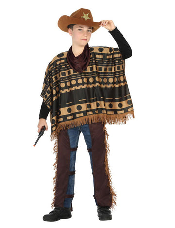 Cowboy jelmez poncho fiúval