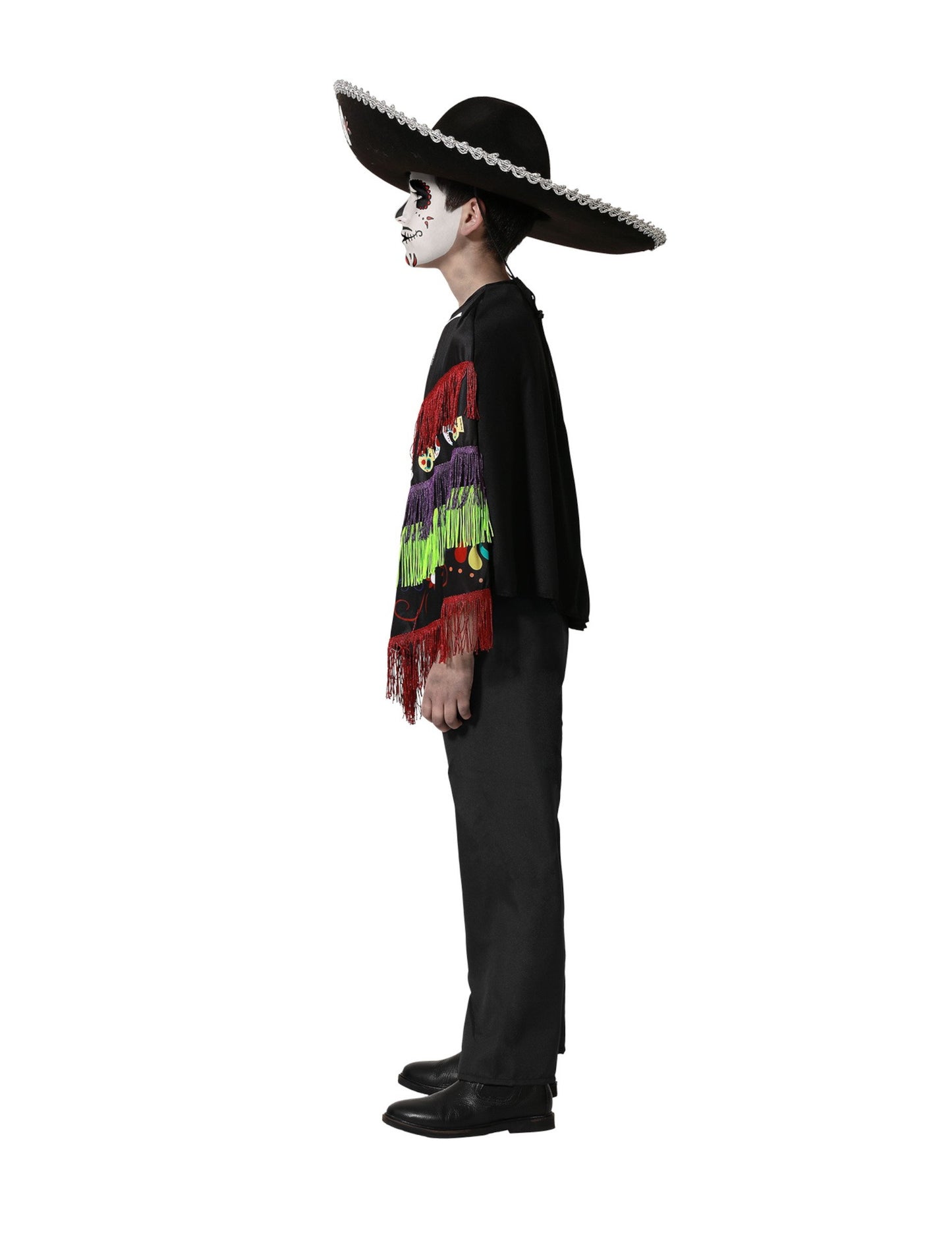 Poncho csontváz álruhás dia de los muertos gyermek