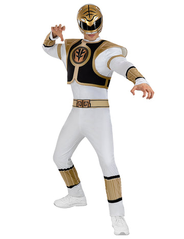 Felnőtt fehér Power Ranger jelmez