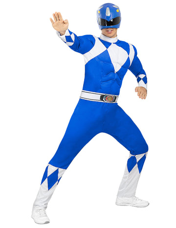 Felnőtt kék Power Ranger jelmez