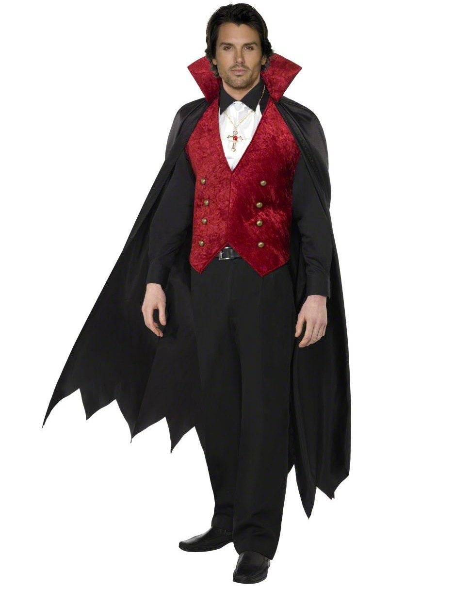 Vámpír jelmez Halloween Man Cape -val