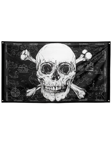 Jolly Roger kalóz zászló 90 x 150 cm