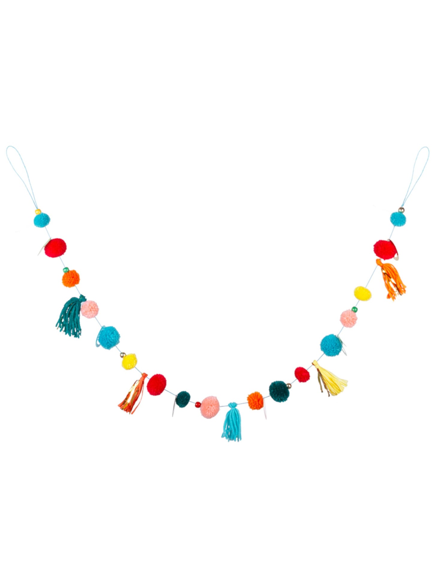 Többszínű pompom Garland 125 cm