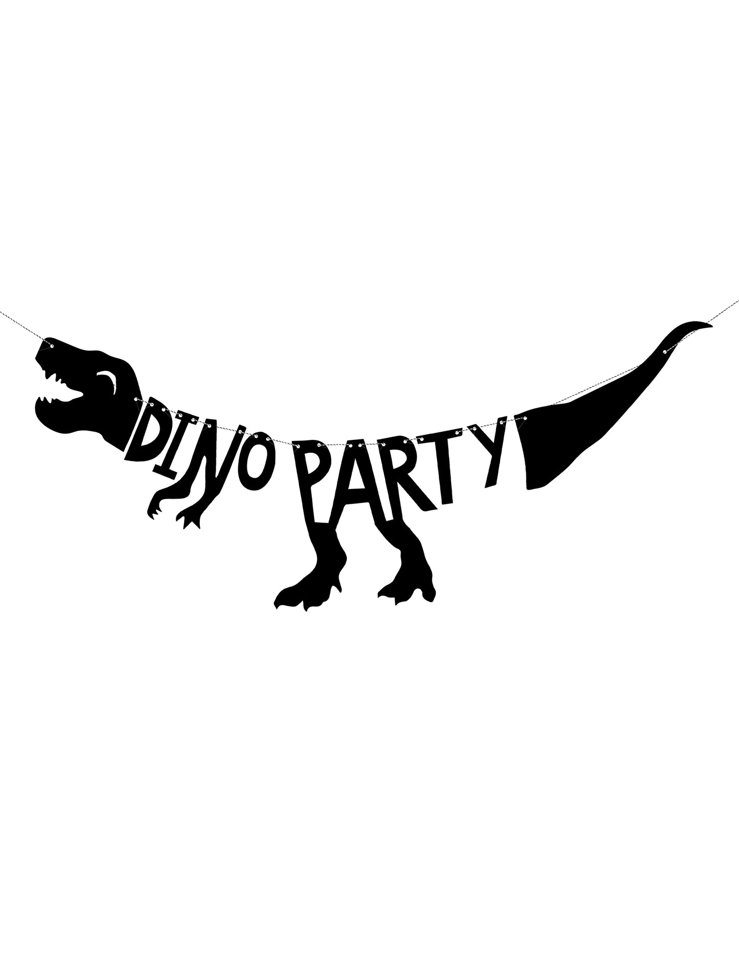 Dino Party Dino Party 90 x 20 cm -es csontváz karton koszorú