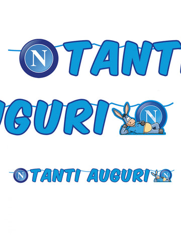 Tanti karton Garland Auguri Napoli Blue 600 x 25 cm