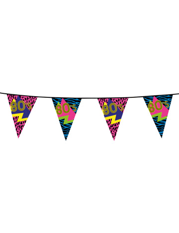 A 80 -as évek Party Pennant Garland 6 m