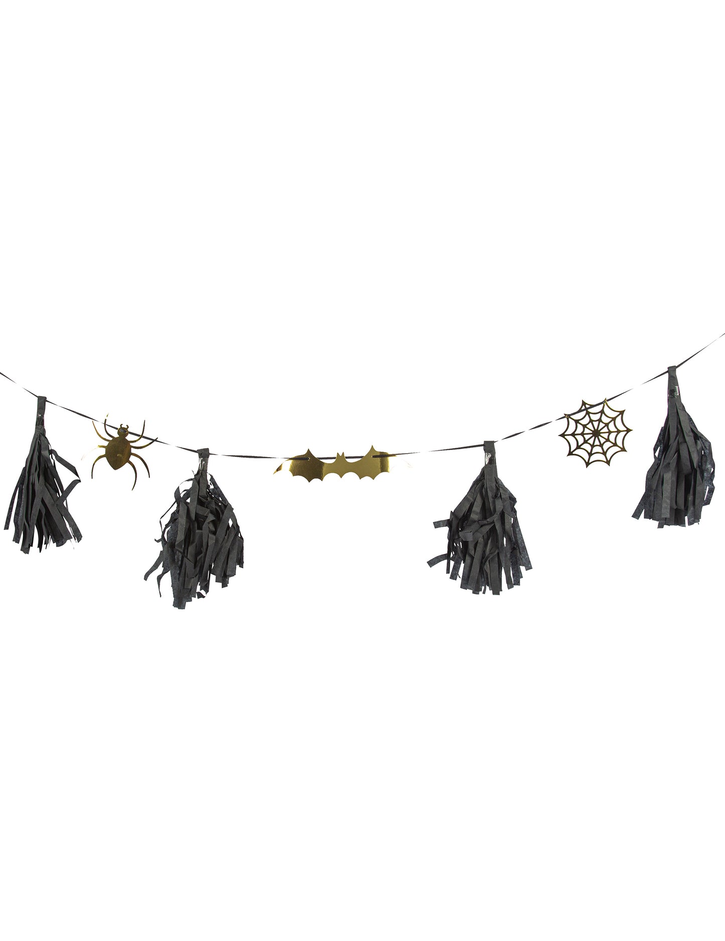 Fekete és arany Halloween Garland 2m bojt