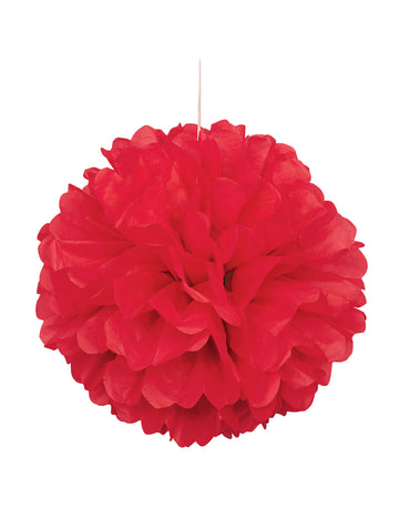 Pompom, hogy piros papírban lógjon 40 cm