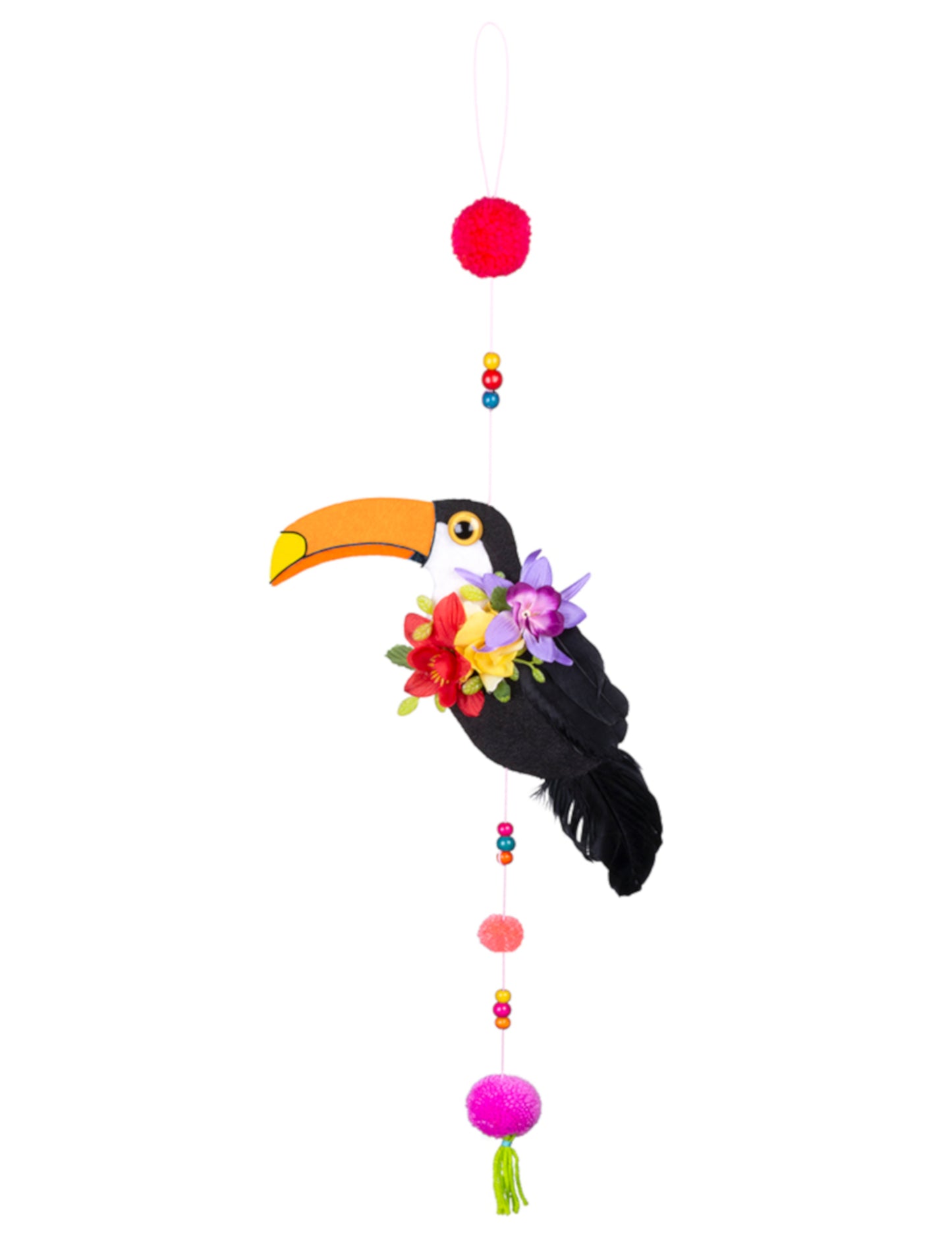 Toucan felfüggesztés pompomokkal 70 cm